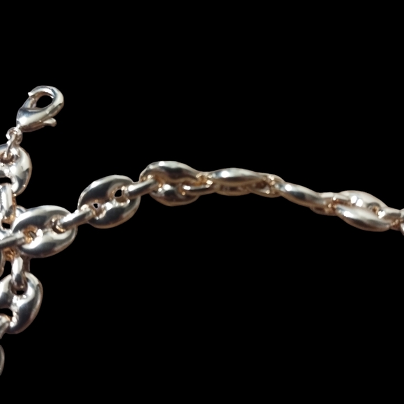 18K 53.90 gm Real Gold Layered Filled 22 Inch 8mm Puffed Mariner Chain - Picture 5 of 7